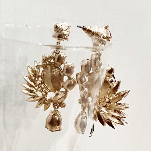 Dynasty Crystal Cluster Jewel Post Earrings - Picture 4 of 8